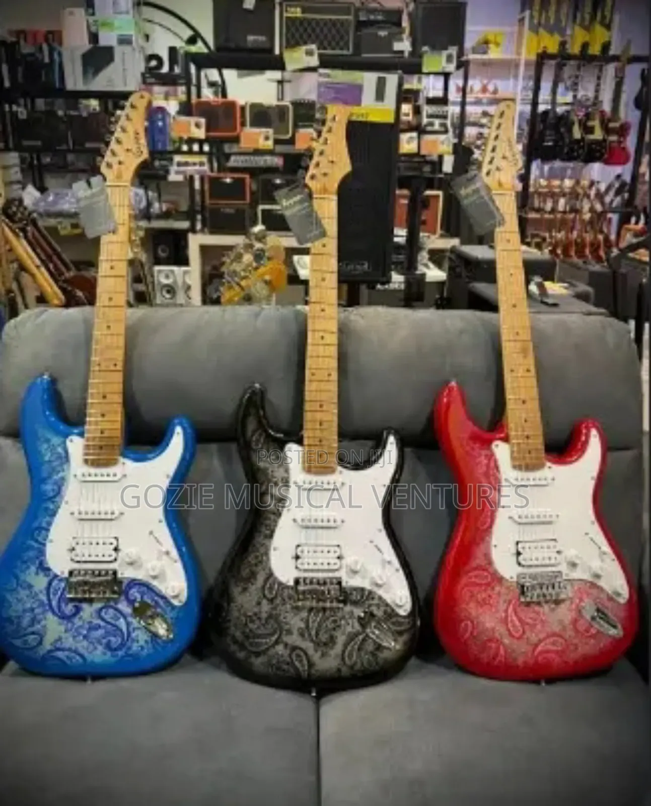 Kaysen KST-218 Stratocaster Style Electric Lead Guitar Red Blue and Bl