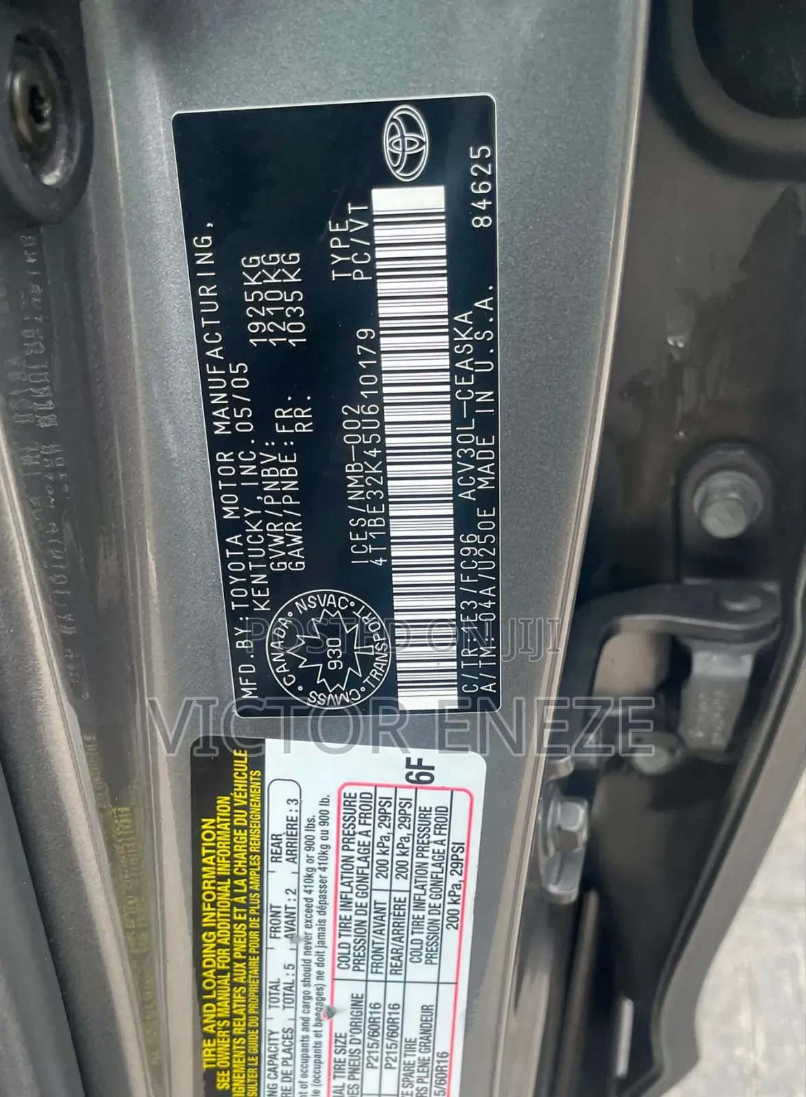 Toyota Camry 2005 Gray