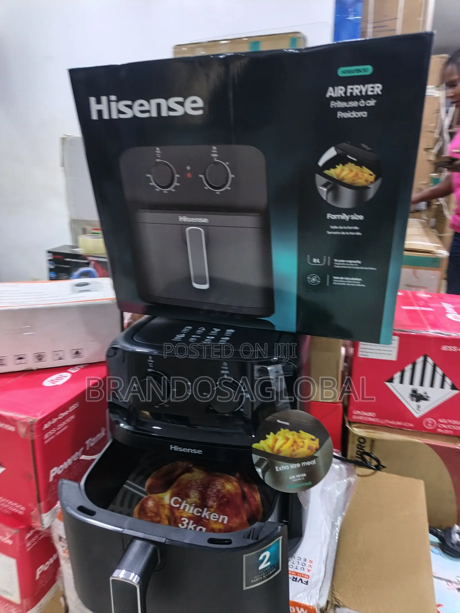 Hisense HO8AFBK1S1 – Premium Home 8LITRES Air Fryer