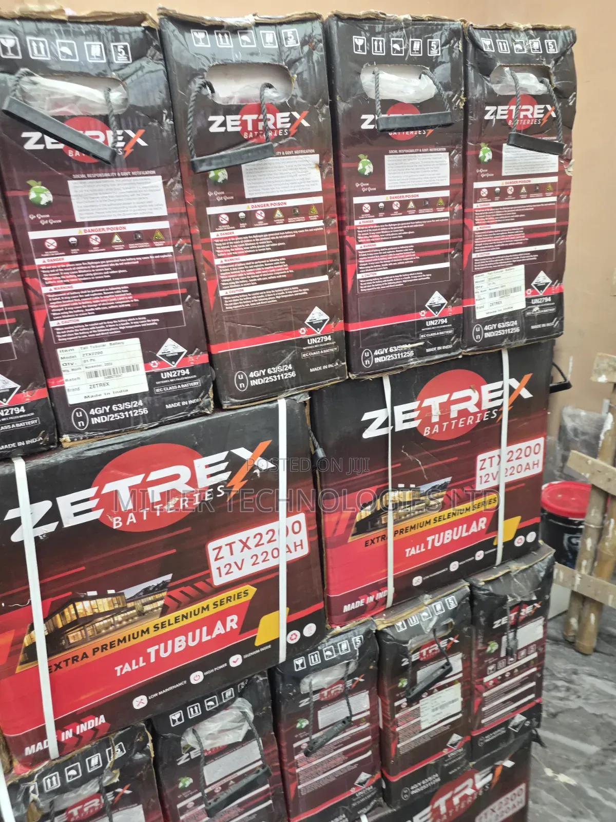 Zetrex Tall Tubular Battery 220ah 12V Made in India
