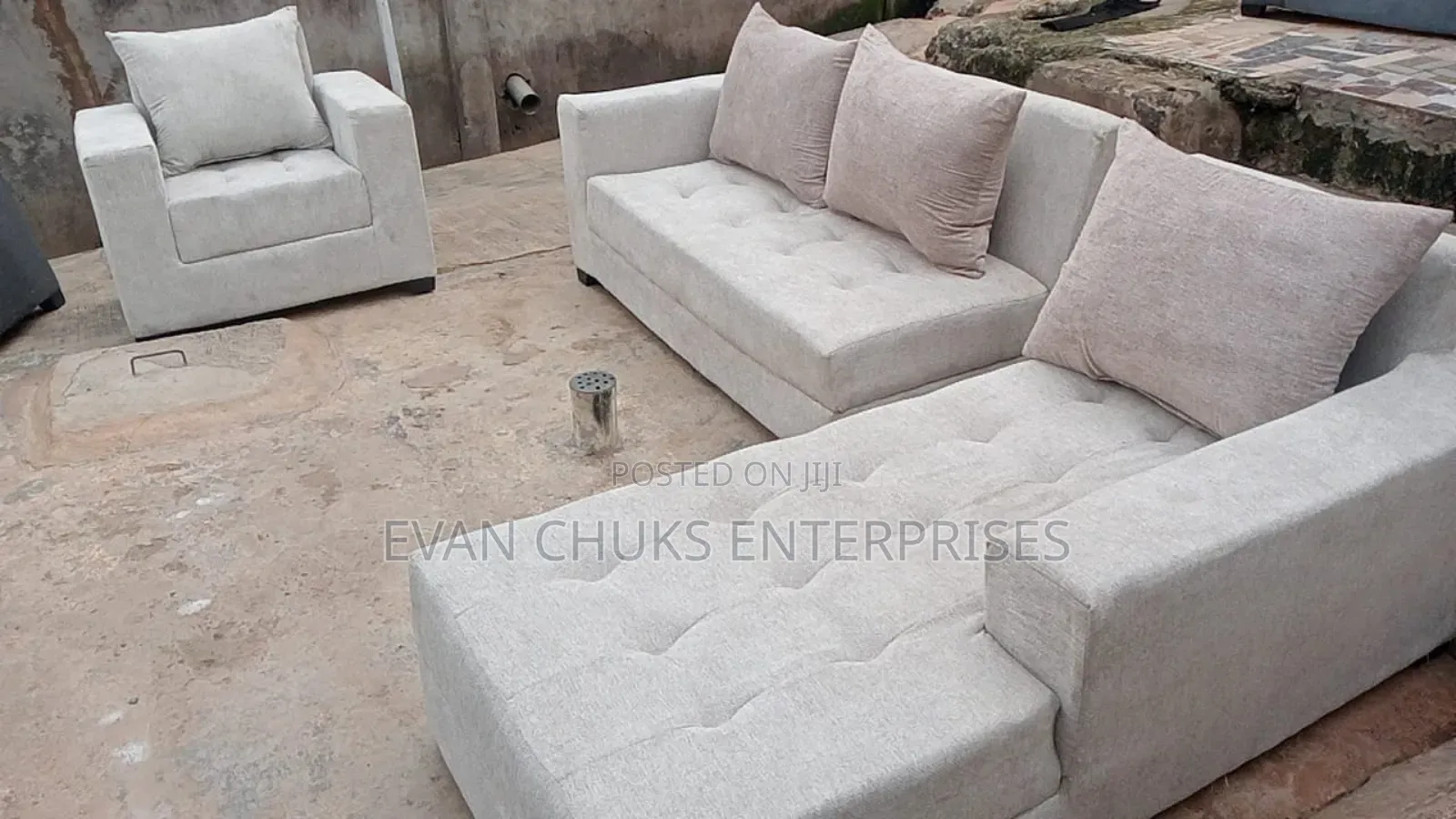 Cream Colour L Shape Sofa