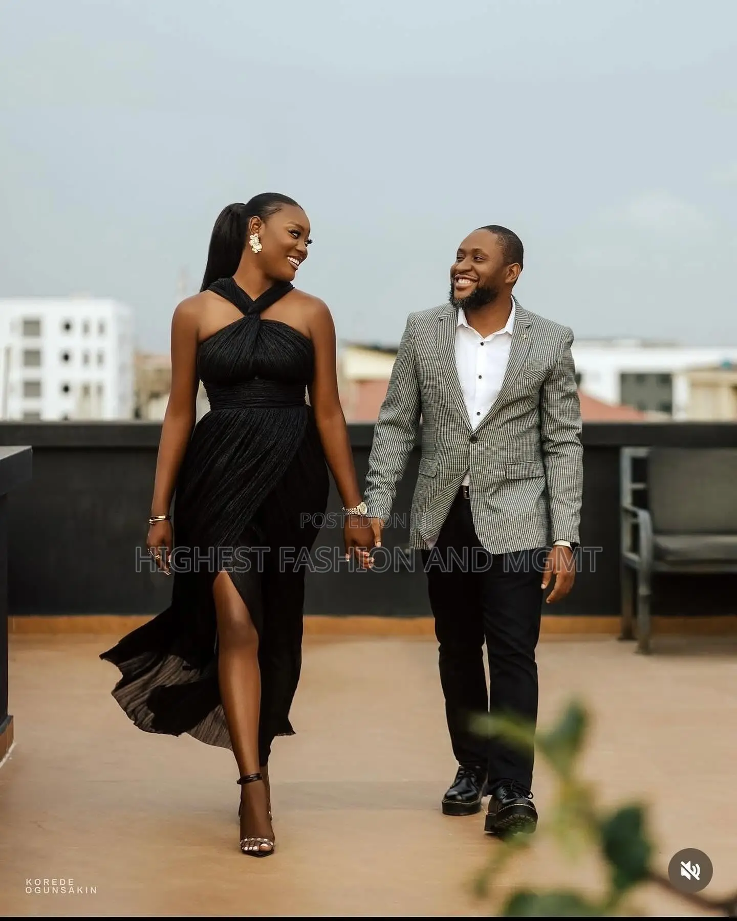 Modern Black Grey Couple Urban Look