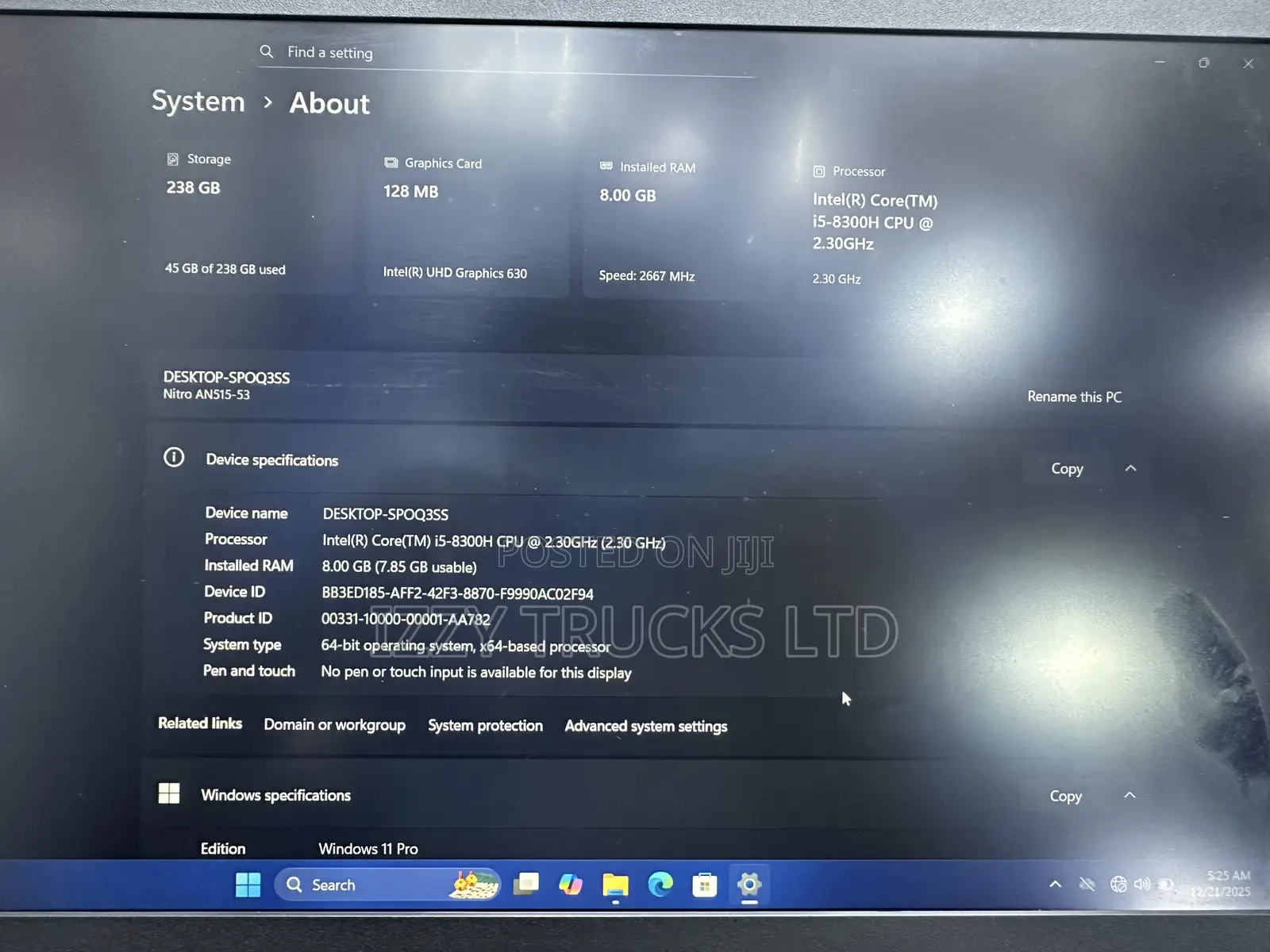 Laptop Acer Nitro 5 8GB Intel Core i5 SSD 256GB