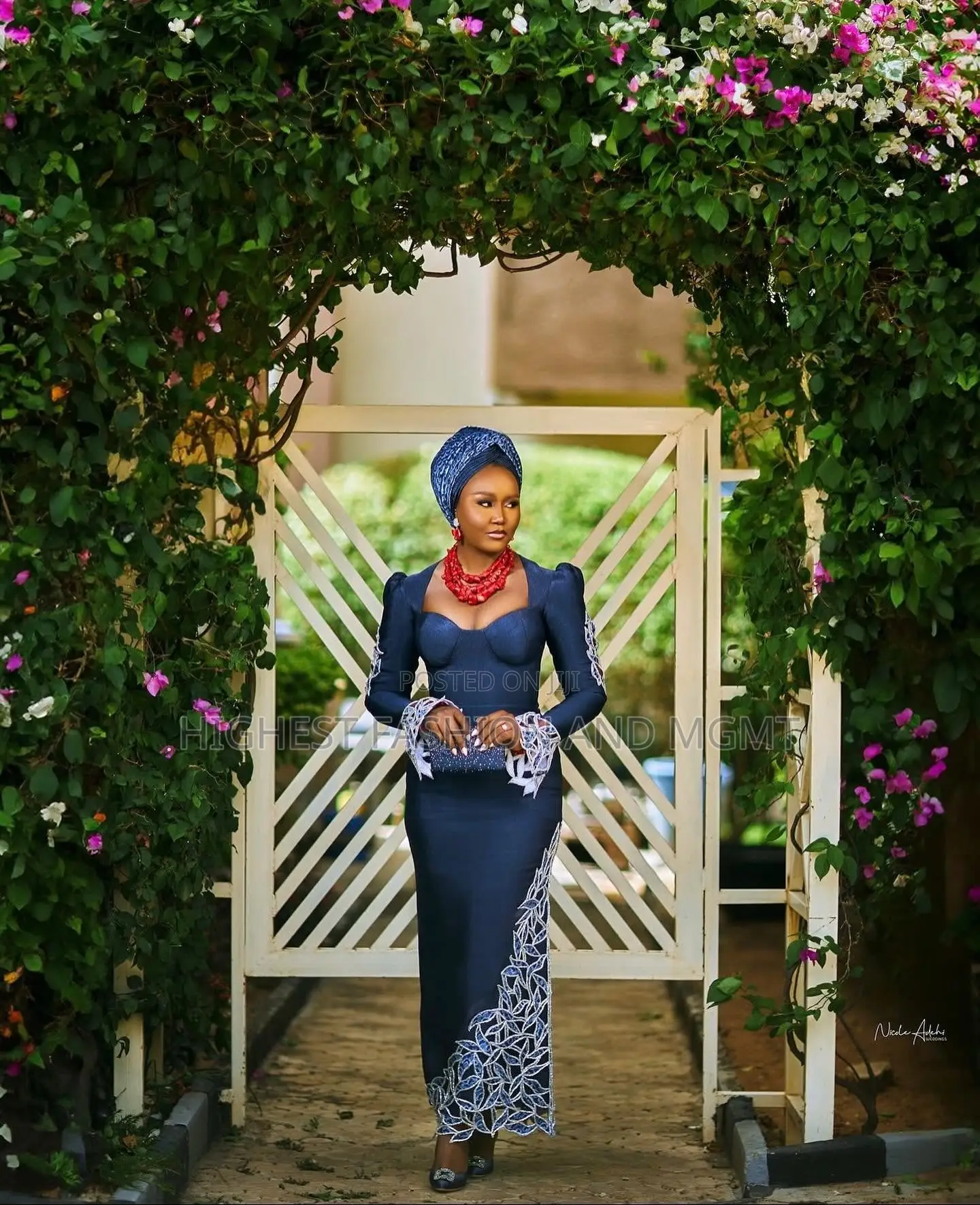 Luxury Navy-Blue Traditional Couple Set
