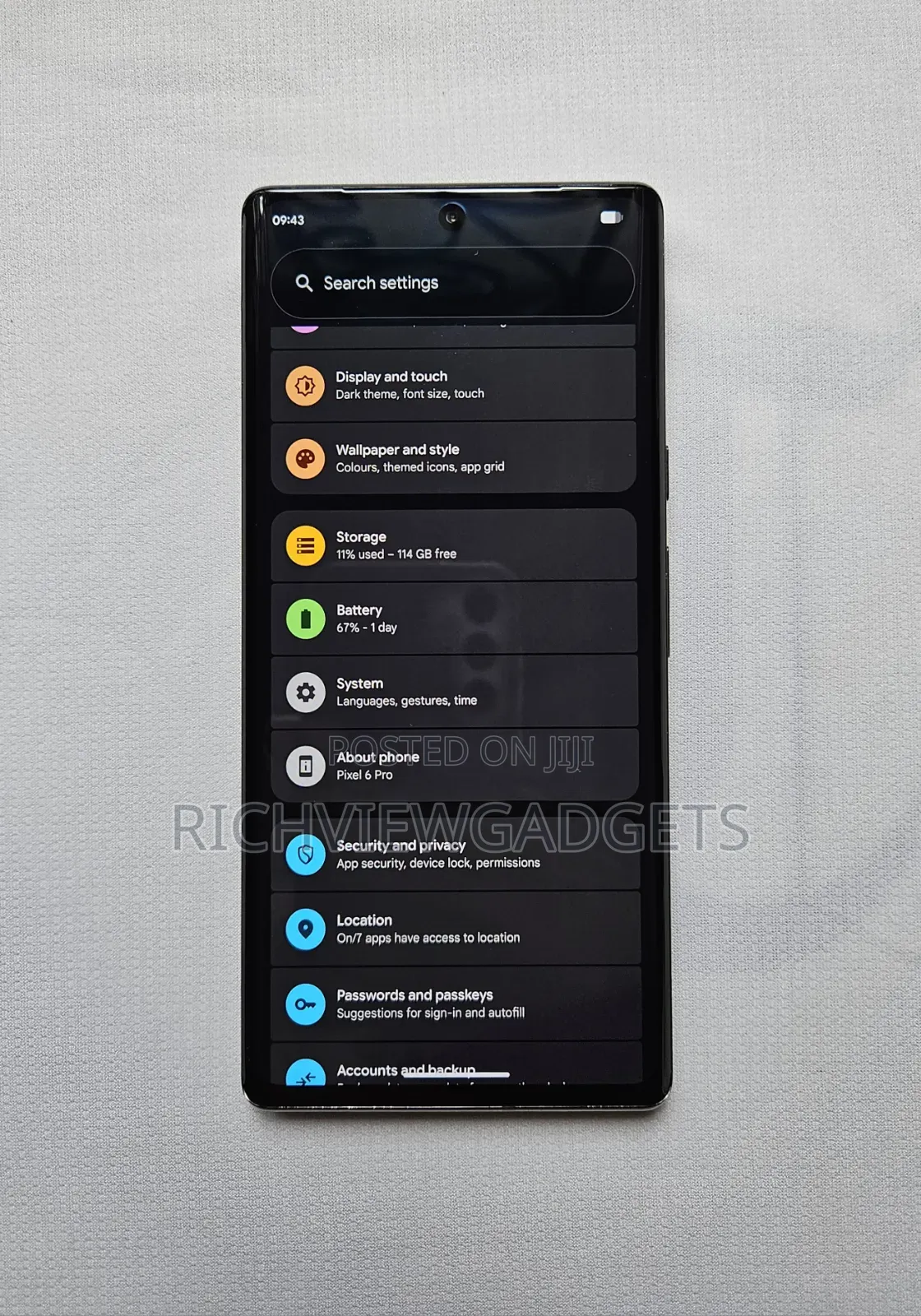 Google Pixel 6 Pro 128 GB Black