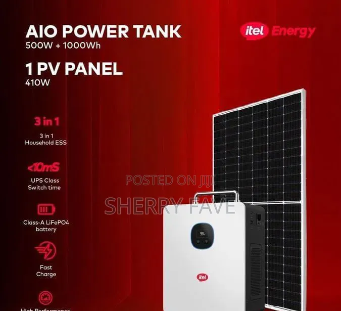 Itel AIO Power Tank 500W+1000Wh Power Station With 410W Solar Panel