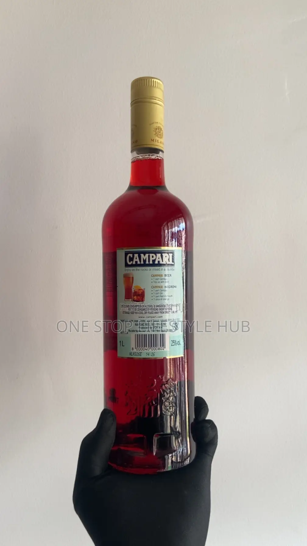 Original Campari Milano Bitter Aperitif – 1 Litre Bottle