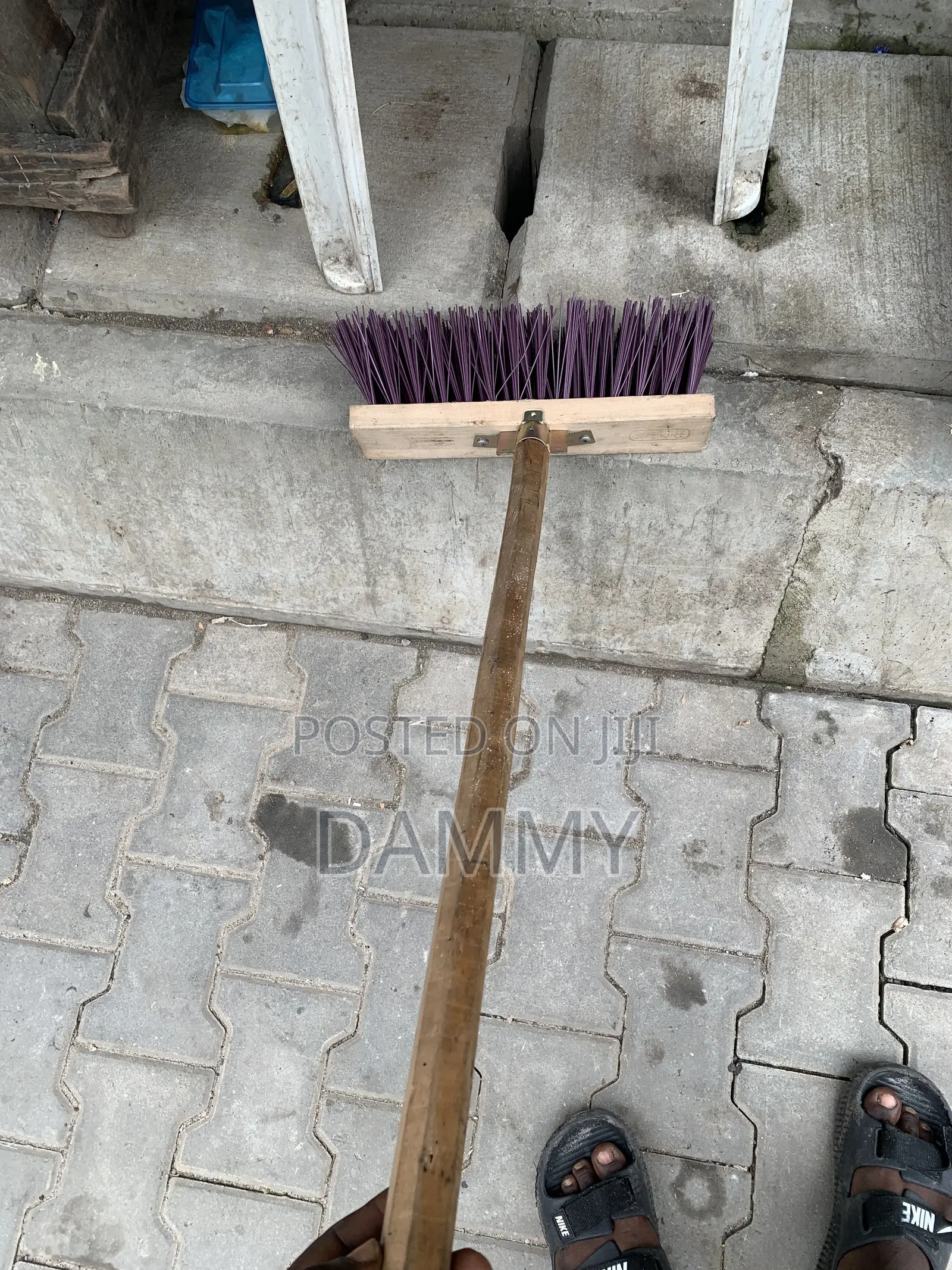 Heavy-Duty Industrial Push Broom