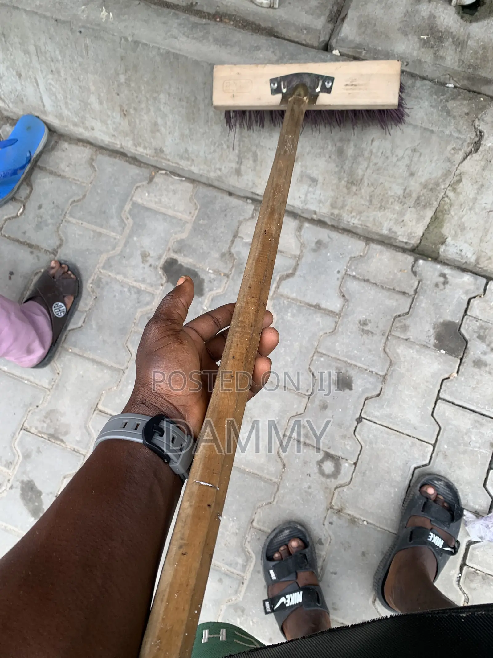 Heavy-Duty Industrial Push Broom