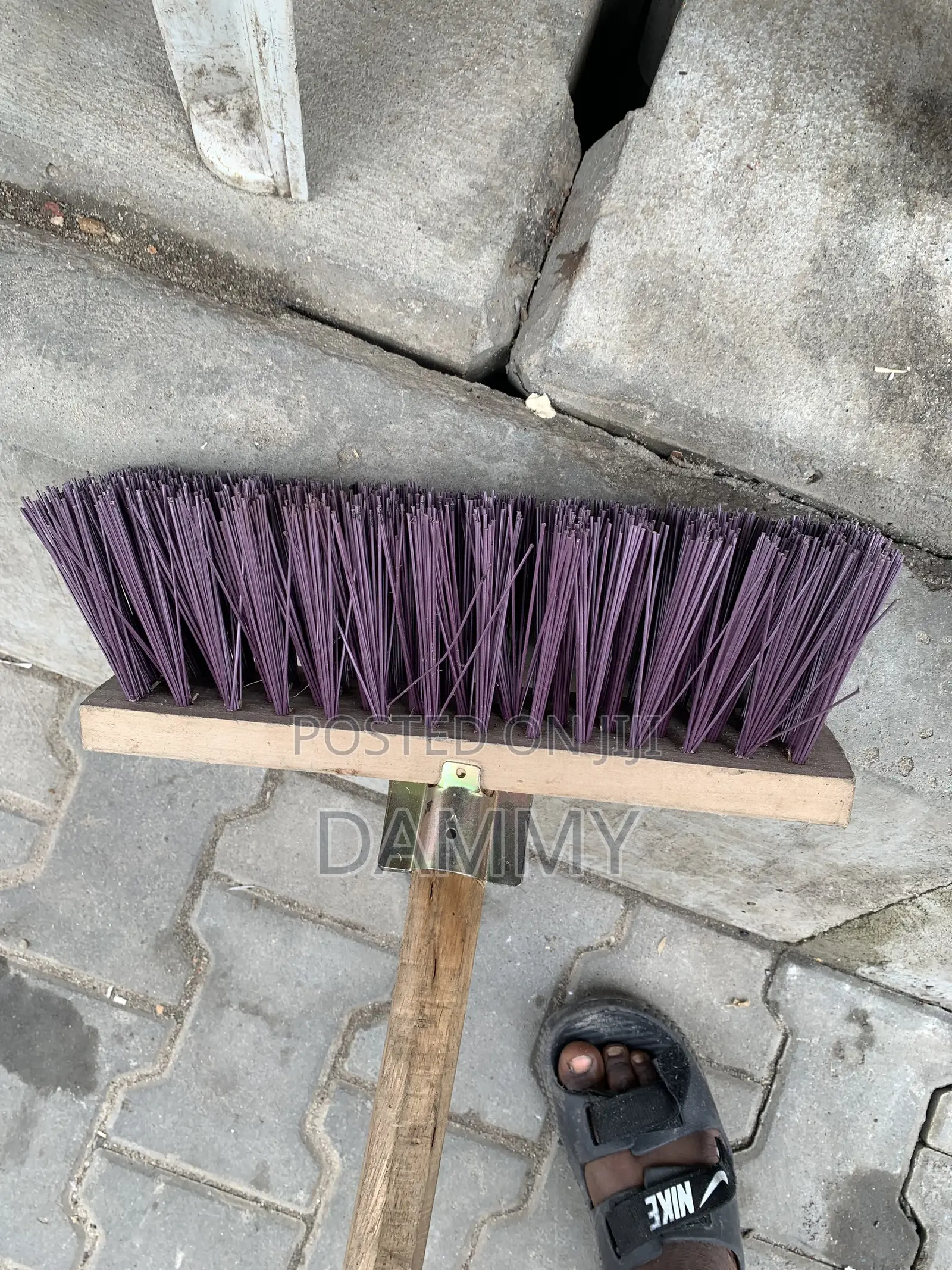 Heavy-Duty Industrial Push Broom