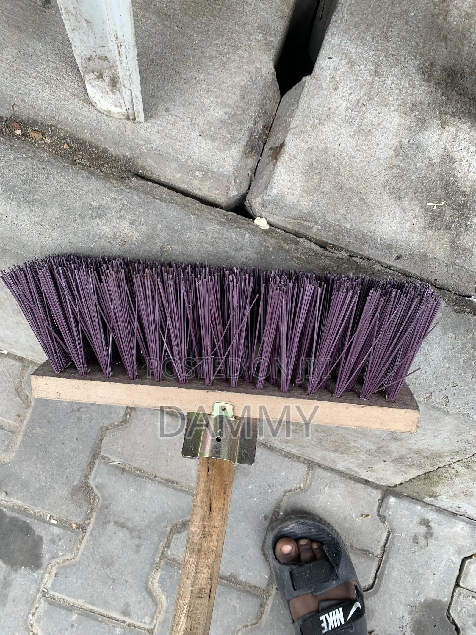 Heavy-Duty Industrial Push Broom