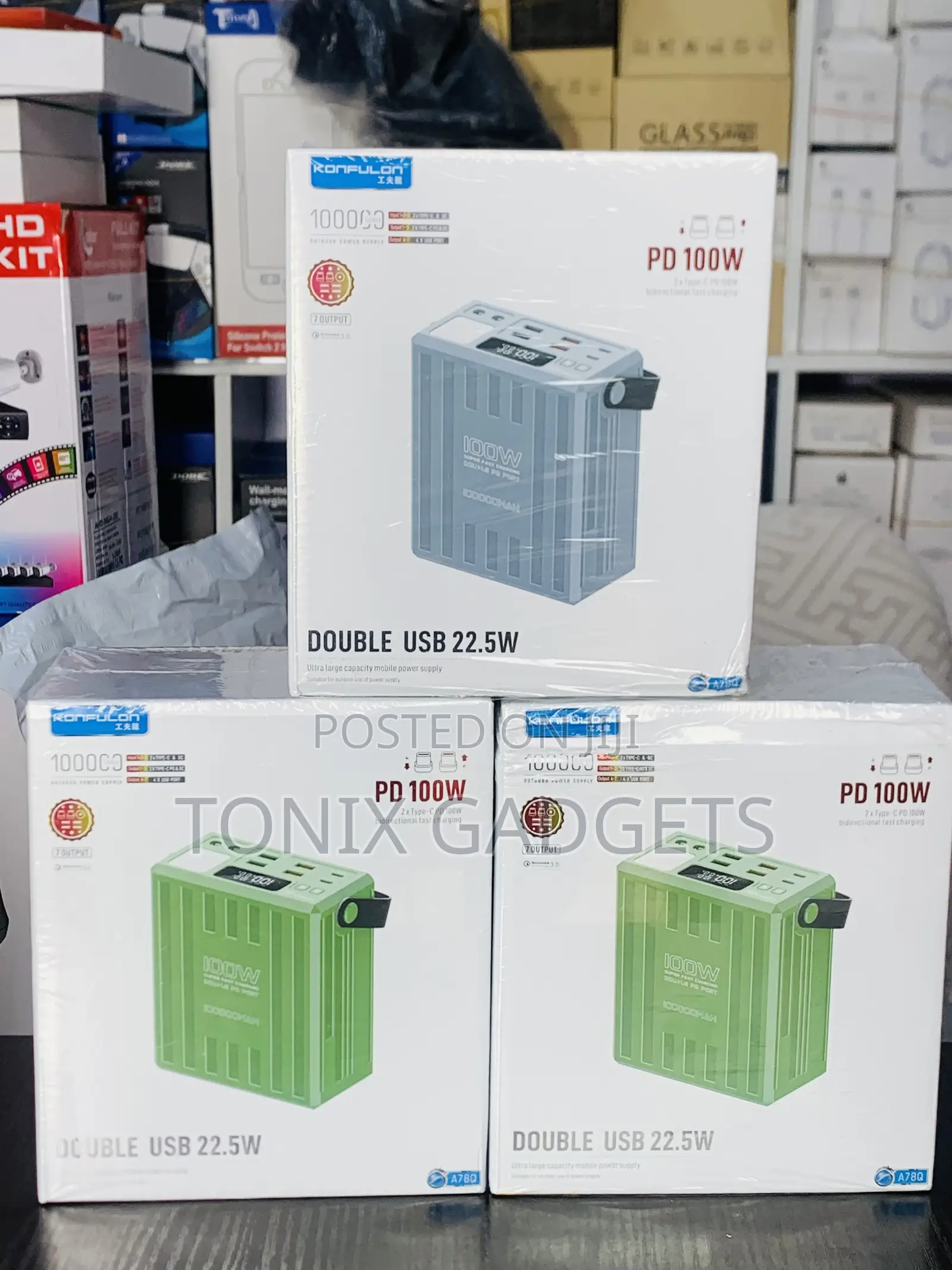 KONFULON A45Q 100000mAh 100W Super Fast Charging Power Bank.