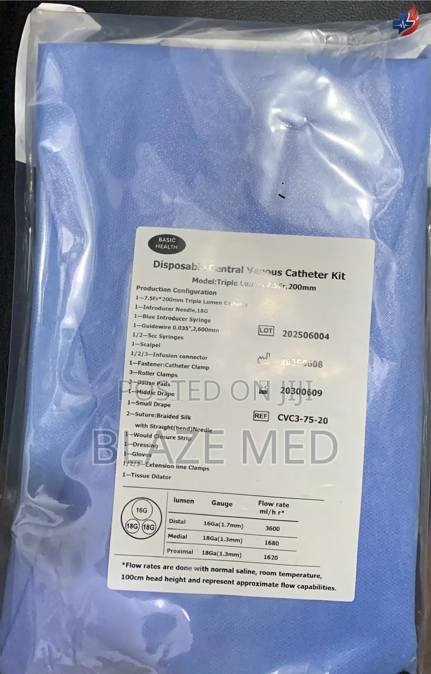 Disposable Central Venous Catheter Kit