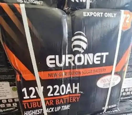 Euronet Tall Tubular Battery 220ah