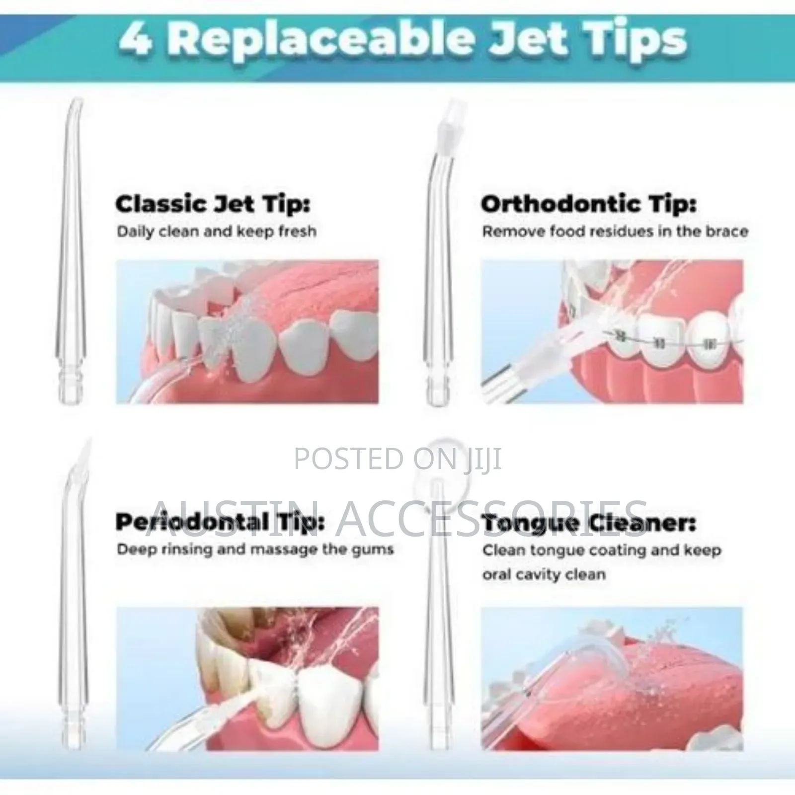 Portable Oral Irrigator for Dental Teeth Cleaning and Flossing