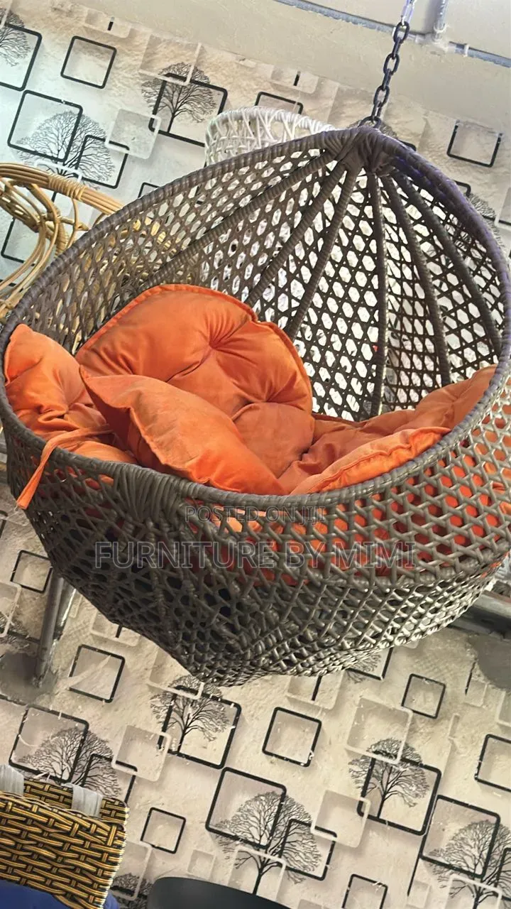 Luxury 4-Piece Rattan Outdoor Set – Swing Chair 2-Seater Table Combo