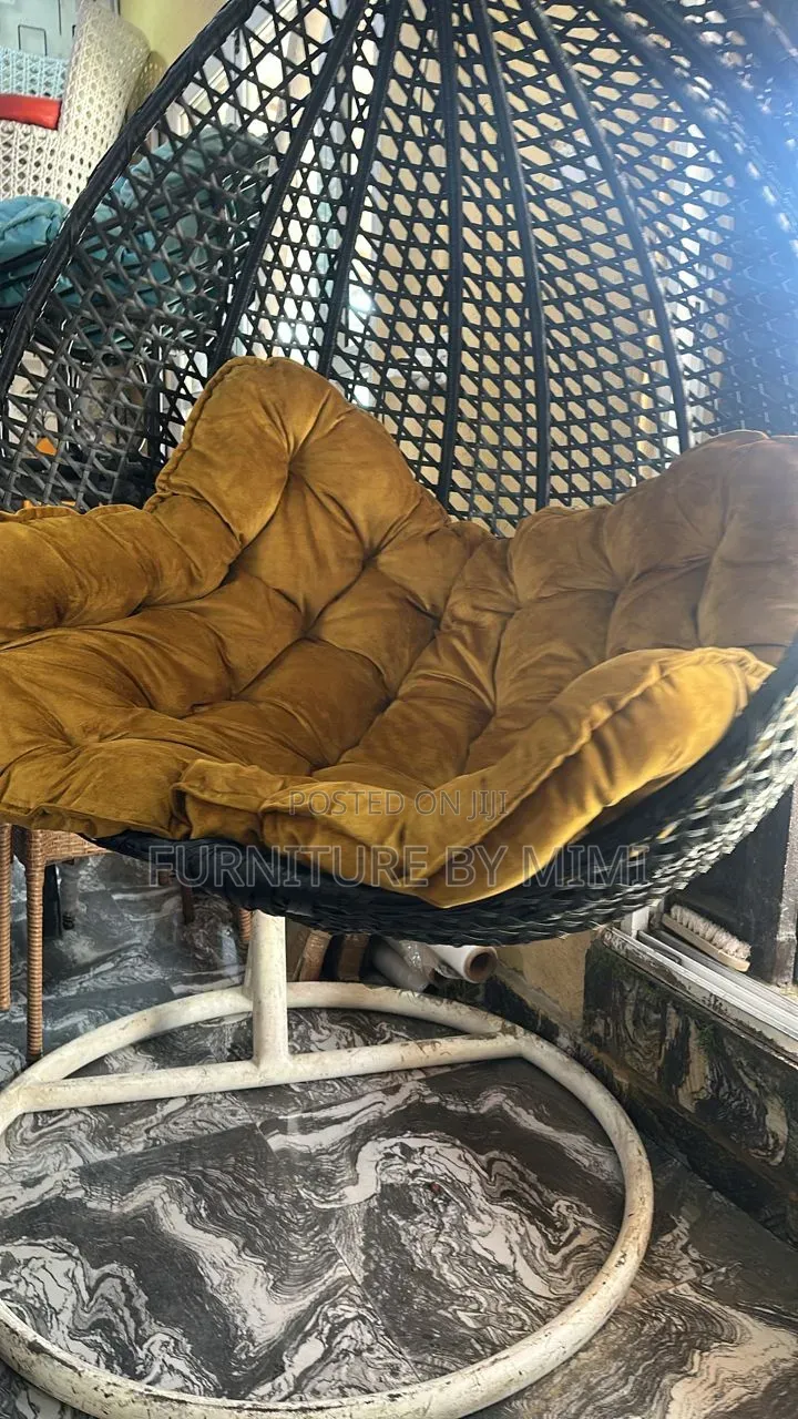 Luxury 4-Piece Rattan Outdoor Set – Swing Chair 2-Seater Table Combo