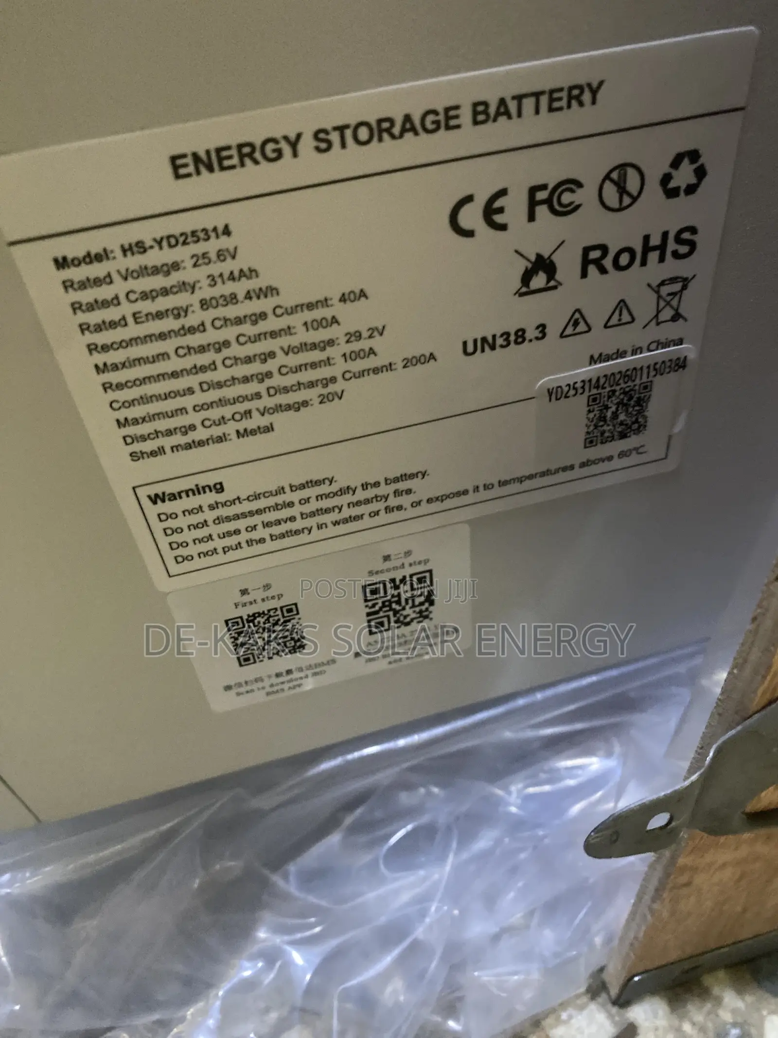 8kwh 24v Haisic Lithium Battery