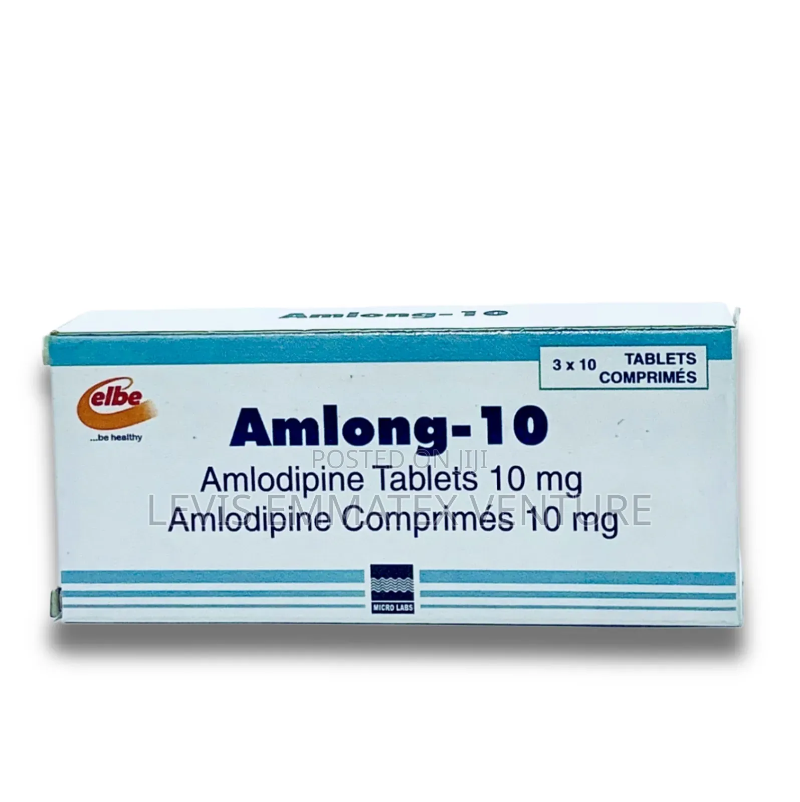 Amlong-10mg Tablet (Amlodipine) X30