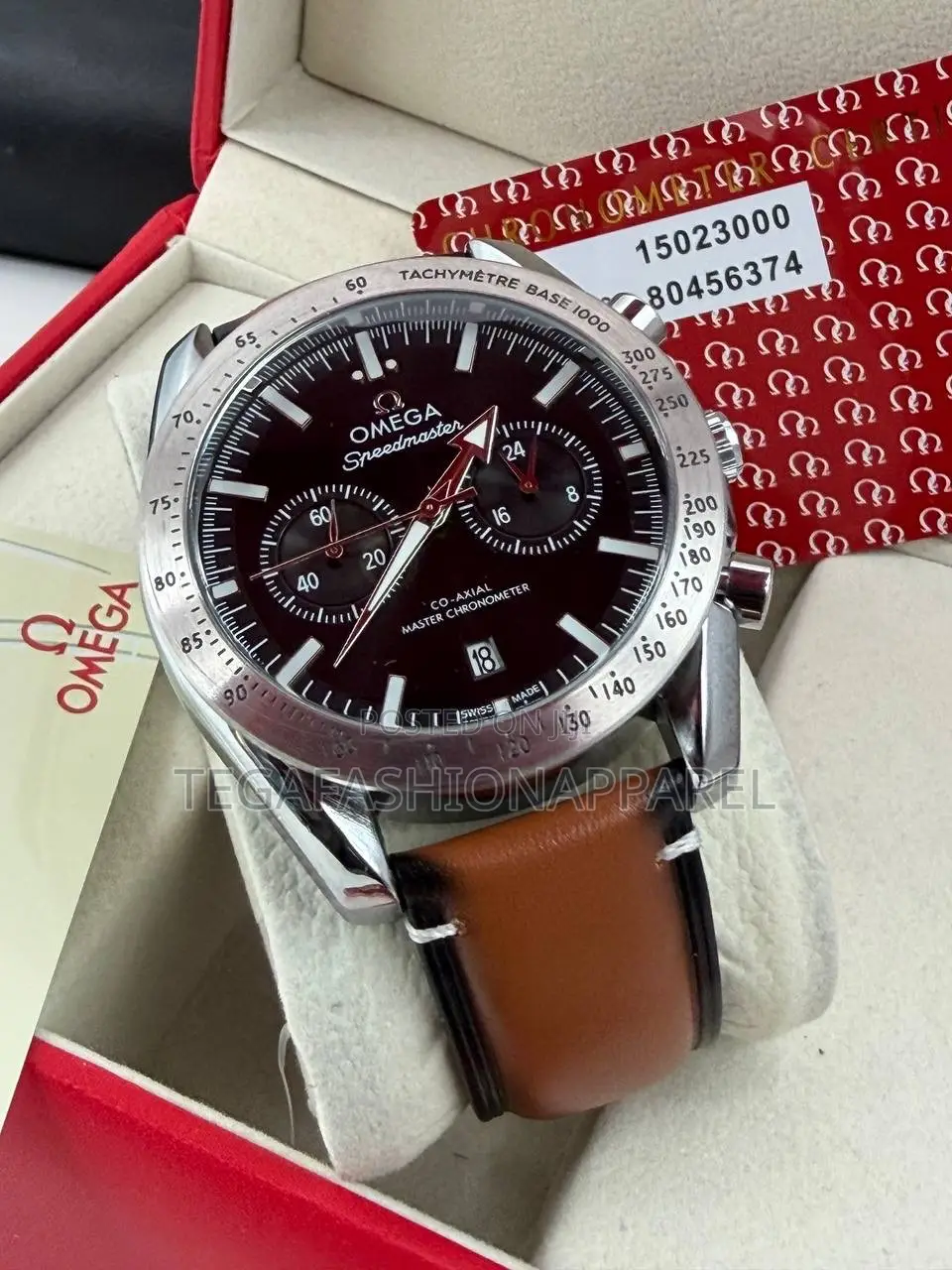 Omega Chronographic Leather Wristwatch