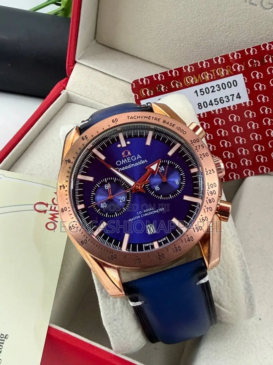 Omega Chronographic Leather Wristwatch