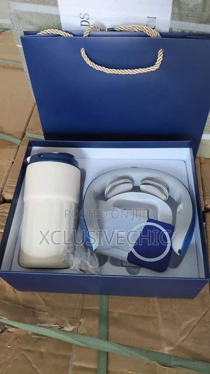 Insulated Mug, Power Bank, and Neck Massager