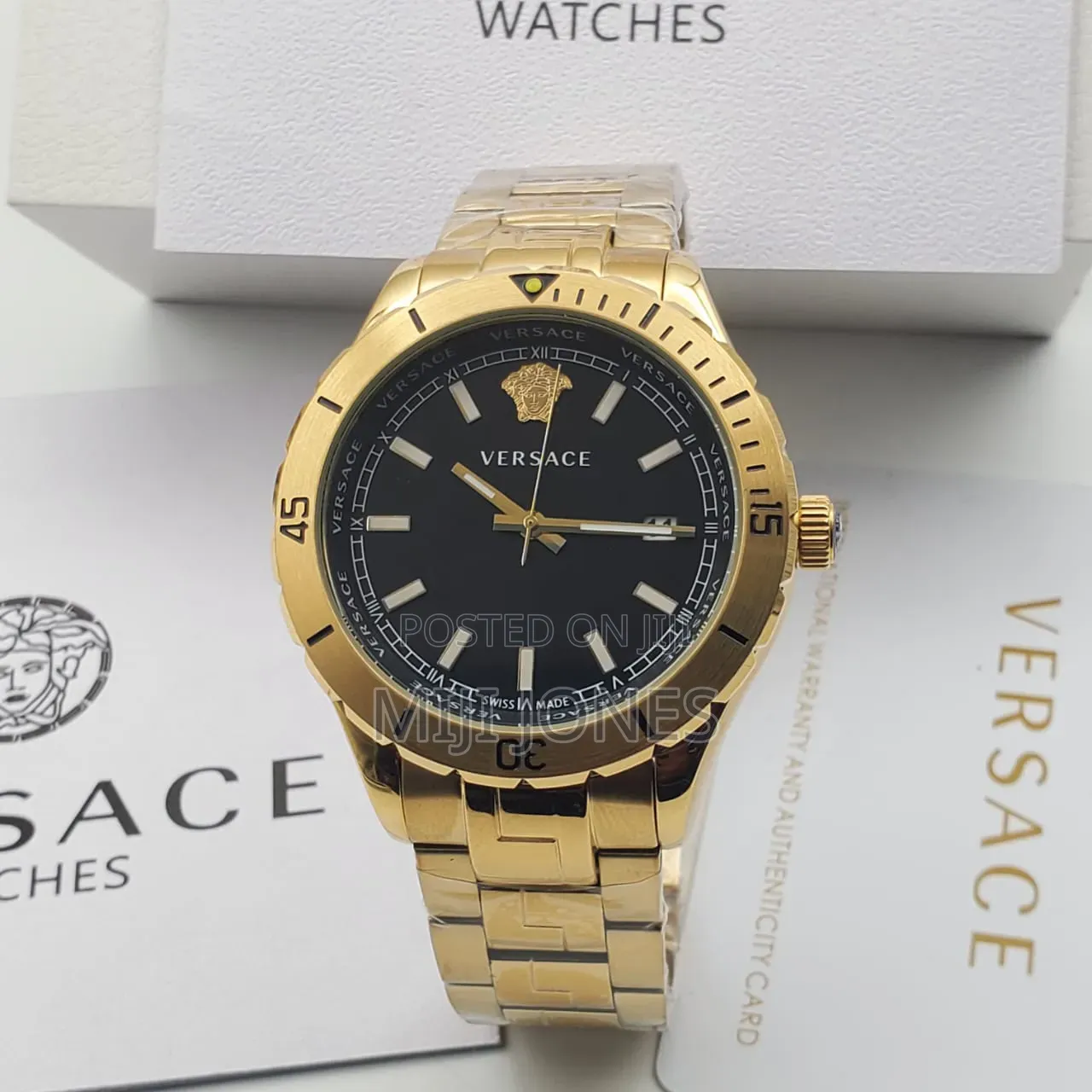 Versace Inspired Couple Watch Set - Luxury Chain Strap for Him Her