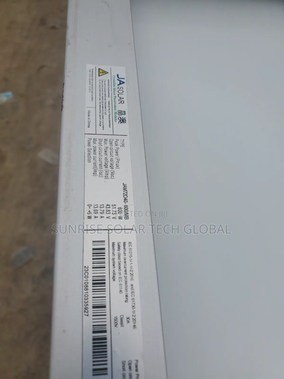 600w Ja Solar Panels 144cells