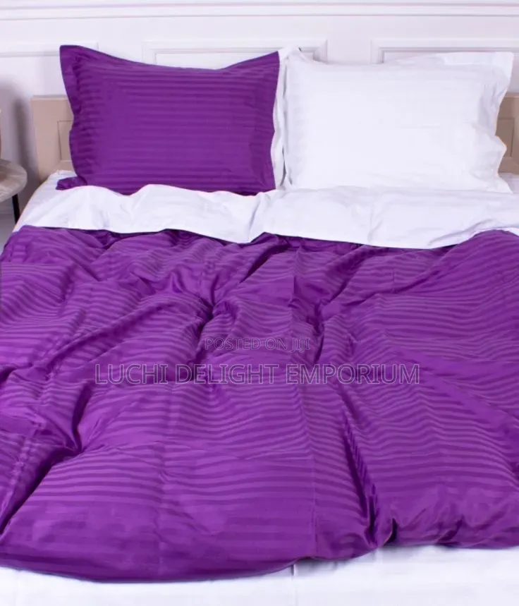 Premium Mixed Stripe Duvet Bedsheets and Pillowcase Set – Elegant