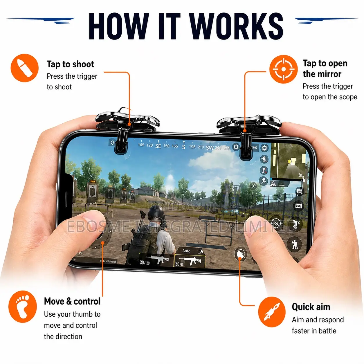 Mobile Game Trigger X8 and Finger Sleeves