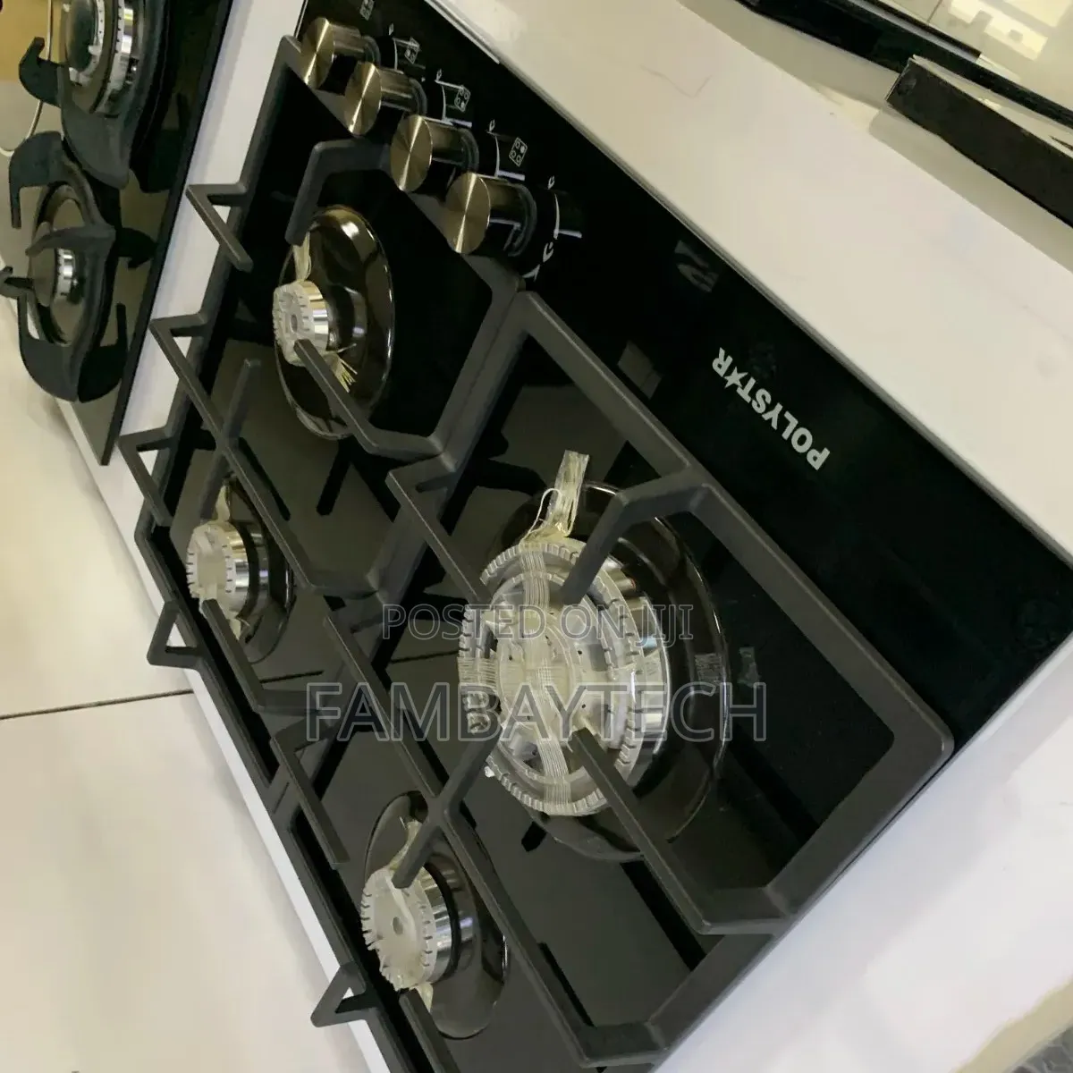 Polystar Tempered Glass 4 Burner Gas Hob