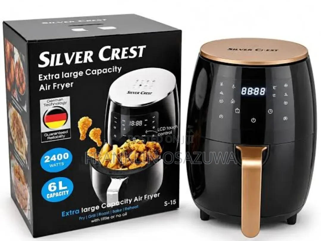 6L Silver Crest Glass Basket Air Fryer1800W – Brand New