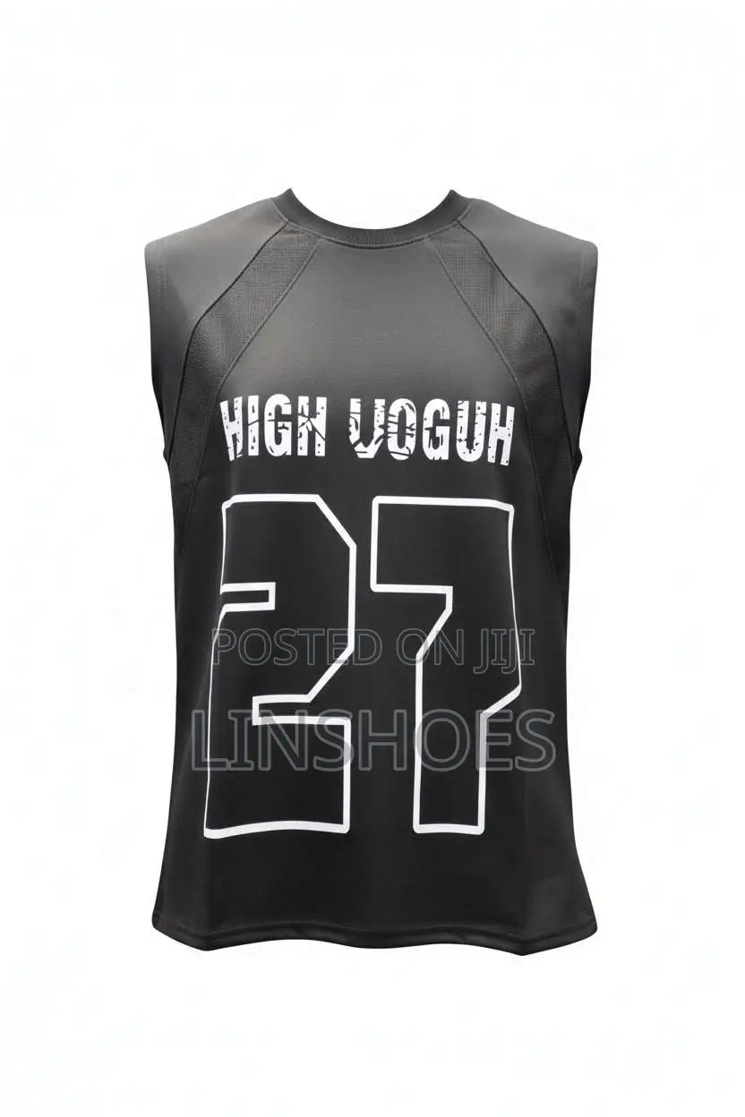 Men’s Sleeveless Graphic Sports Tank Top – Grey, Black Wine Red