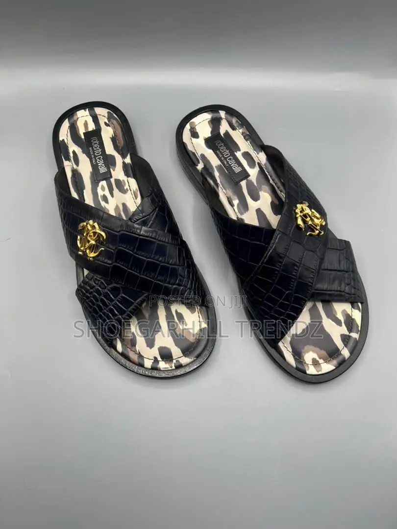 Roberto Cavalli Criss Cross Slippers