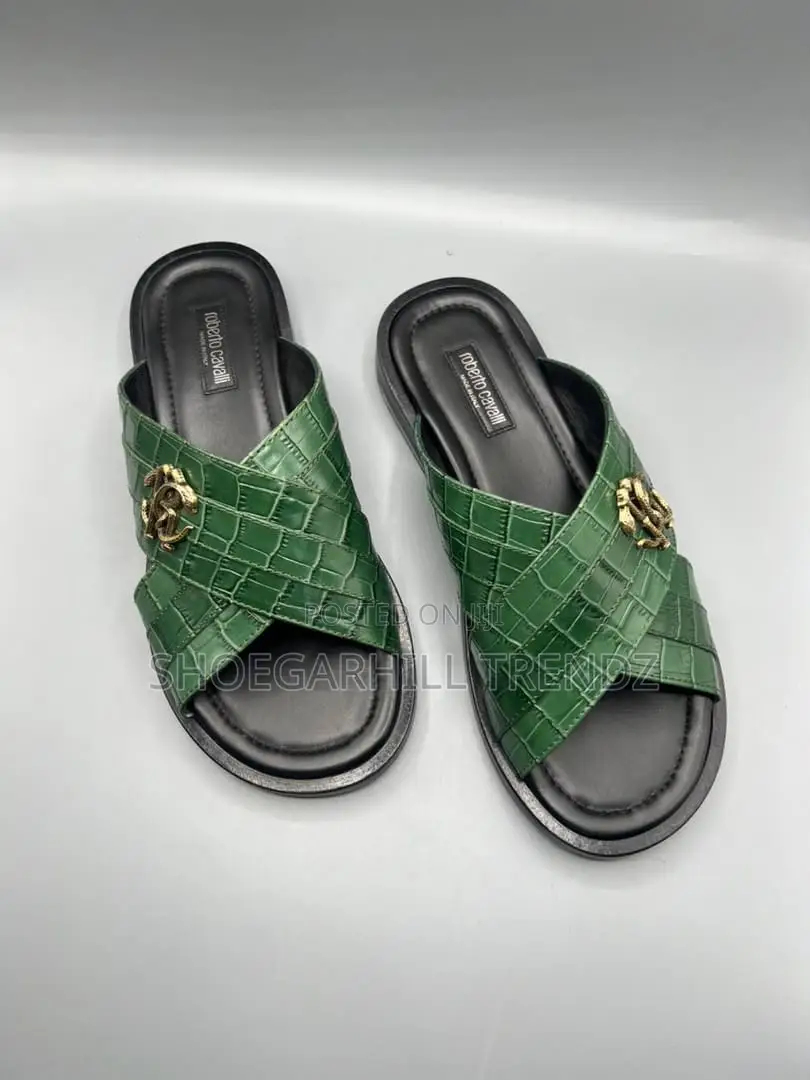 Roberto Cavalli Criss Cross Slippers