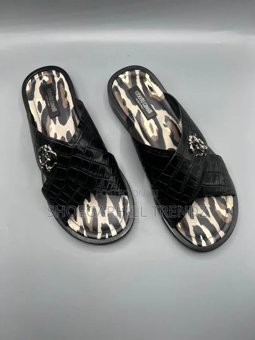 Roberto Cavalli Criss Cross Slippers