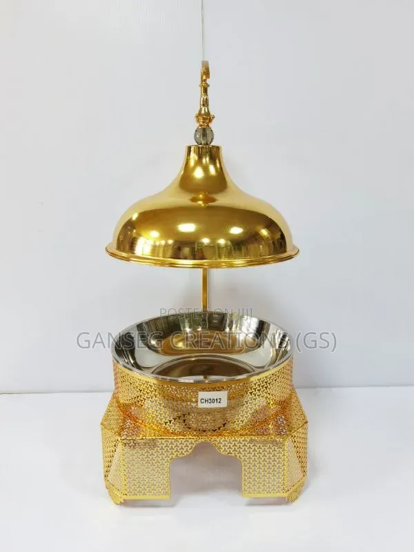 Royal Full Gold Hanging Chafing Dishes for Elite Catering Weddings