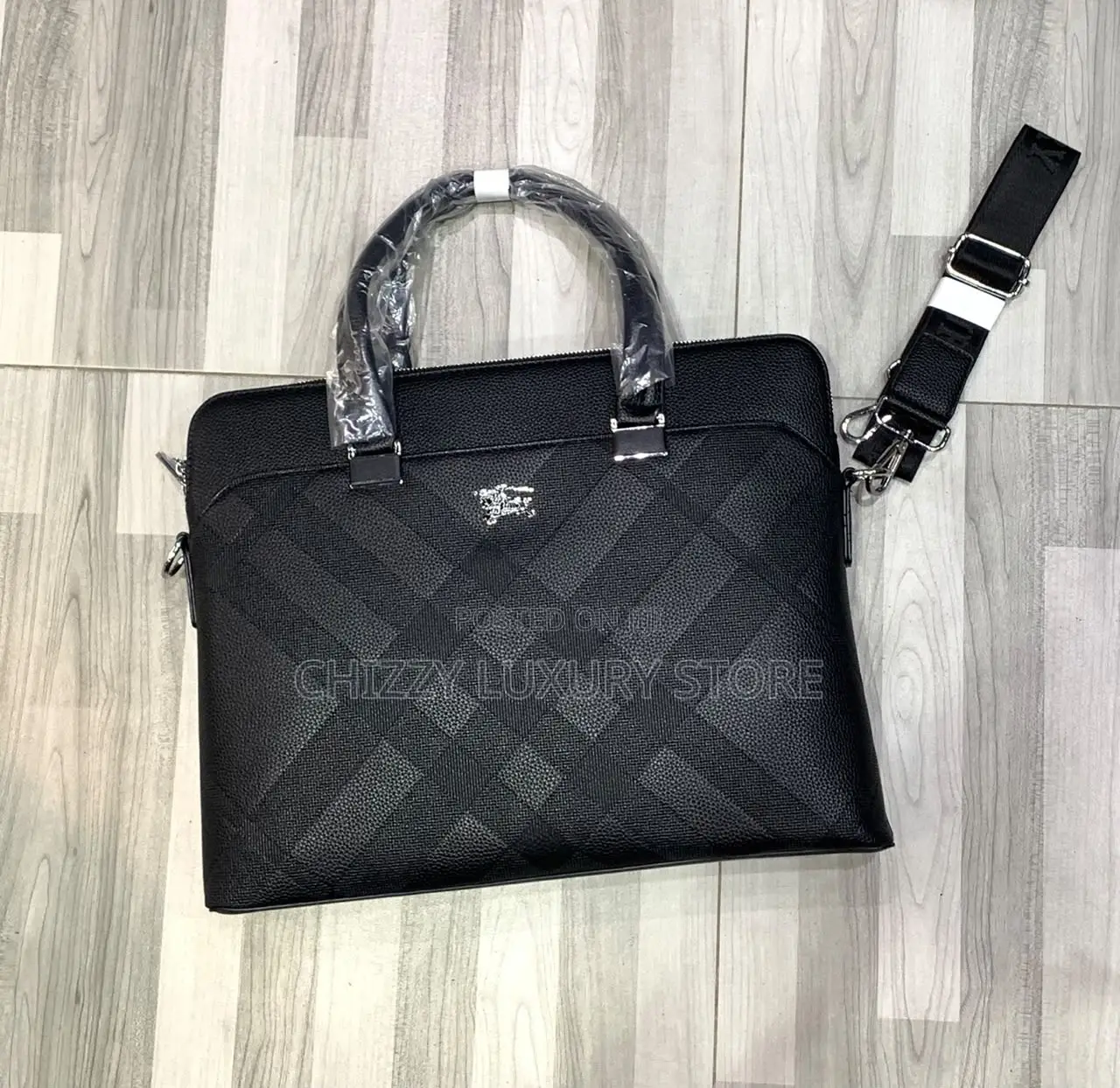 Burberry Quality Luxury Men Genuine Leather Laptop Bag