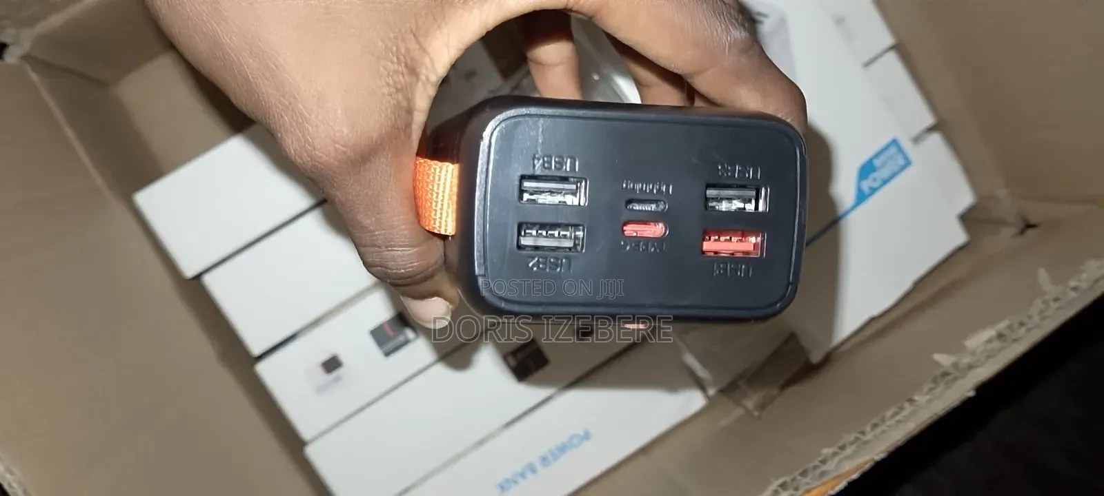 Heavy Duty 50000mAh Power Bank With Type-C iPhone Cables + LED Light