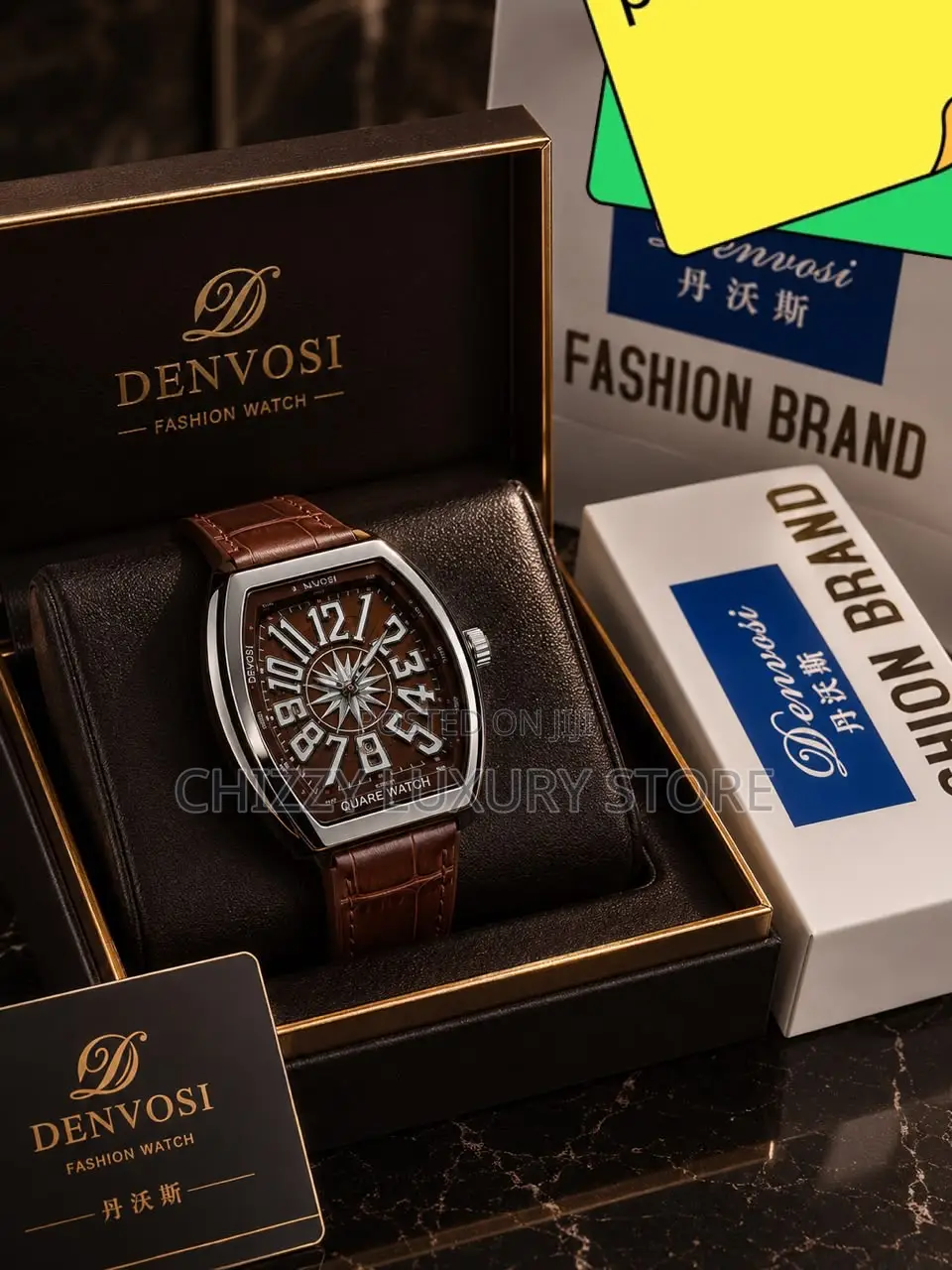 Denvosi Quality Men Genuine Leather Wristwatch