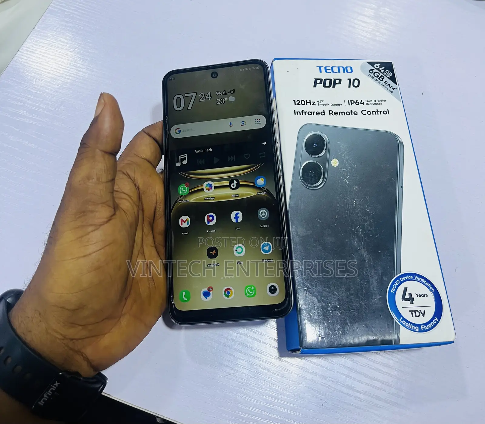 Tecno Pop 10 64 GB Silver