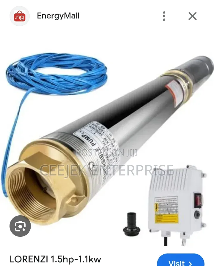 1.5h Lorenzi Sumbersible Pump, With Full 100% Copper Coil