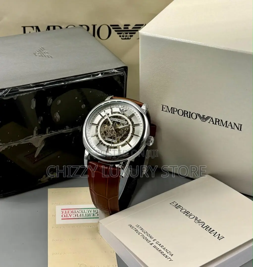 Emporio Armani Quality Men Genuine Leather Wristwatch