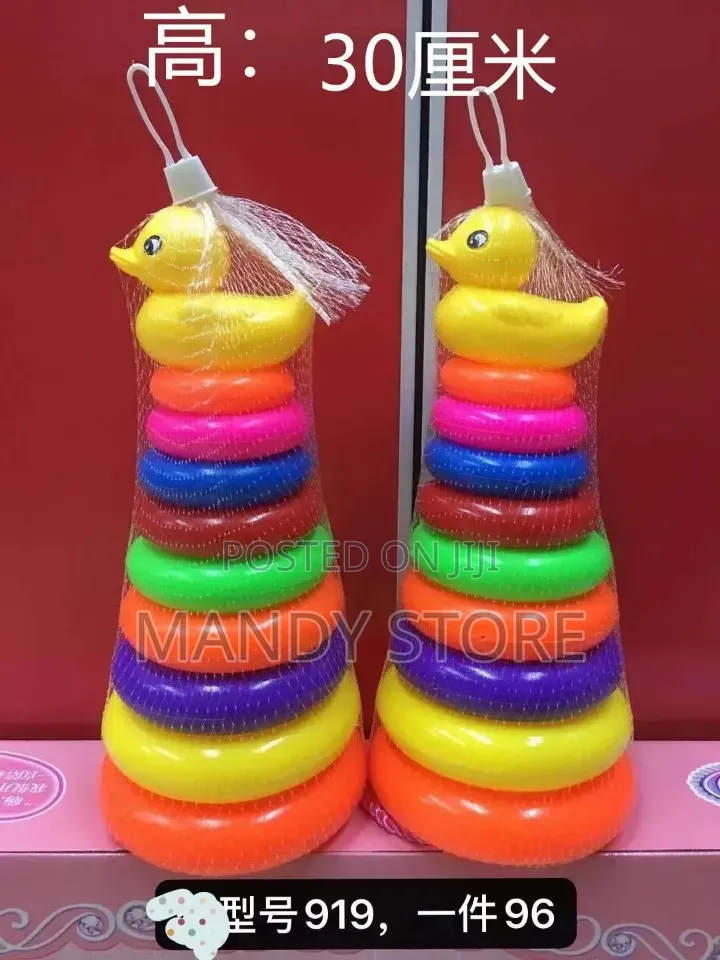 Kids Learning Stacking Games for Children Rings Toys 8 Layer Rainbow
