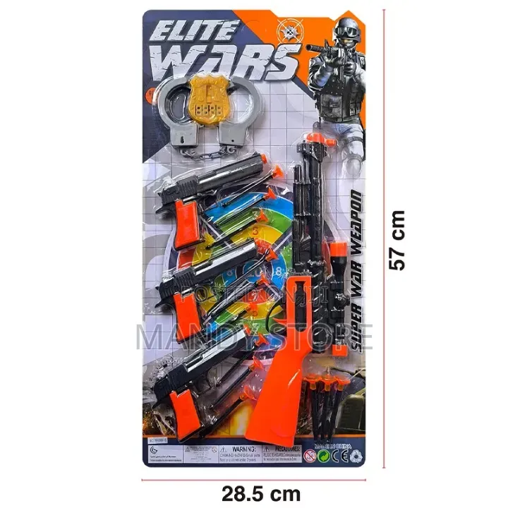 Police Series Soft Bullet Suction Cup Gun Set With Target Board