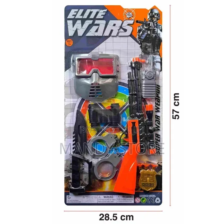 Police Series Soft Bullet Suction Cup Gun Set With Target Board