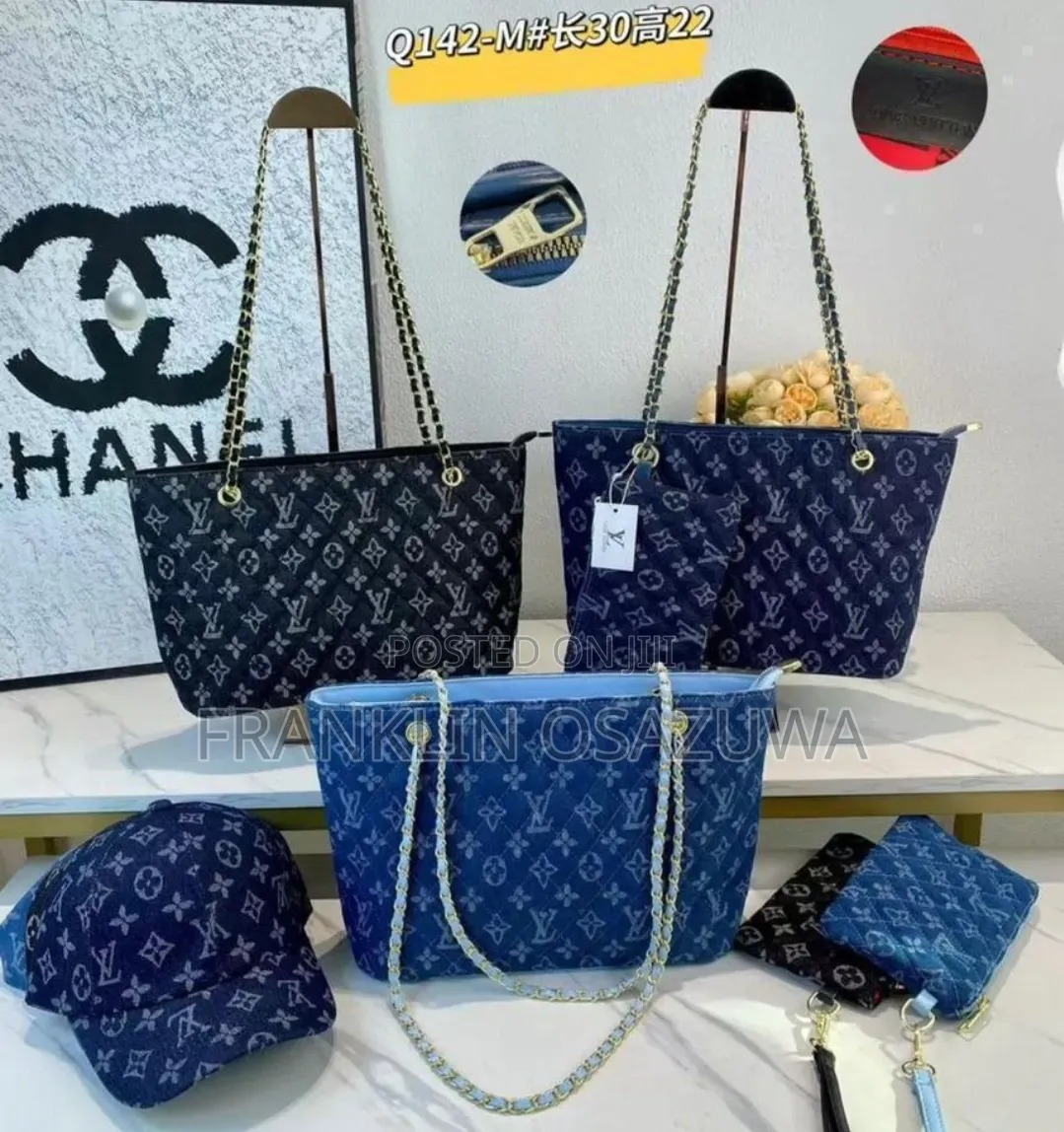 Luxury Monogram Women's Chain Tote Handbag – Large Capacity Shoulder