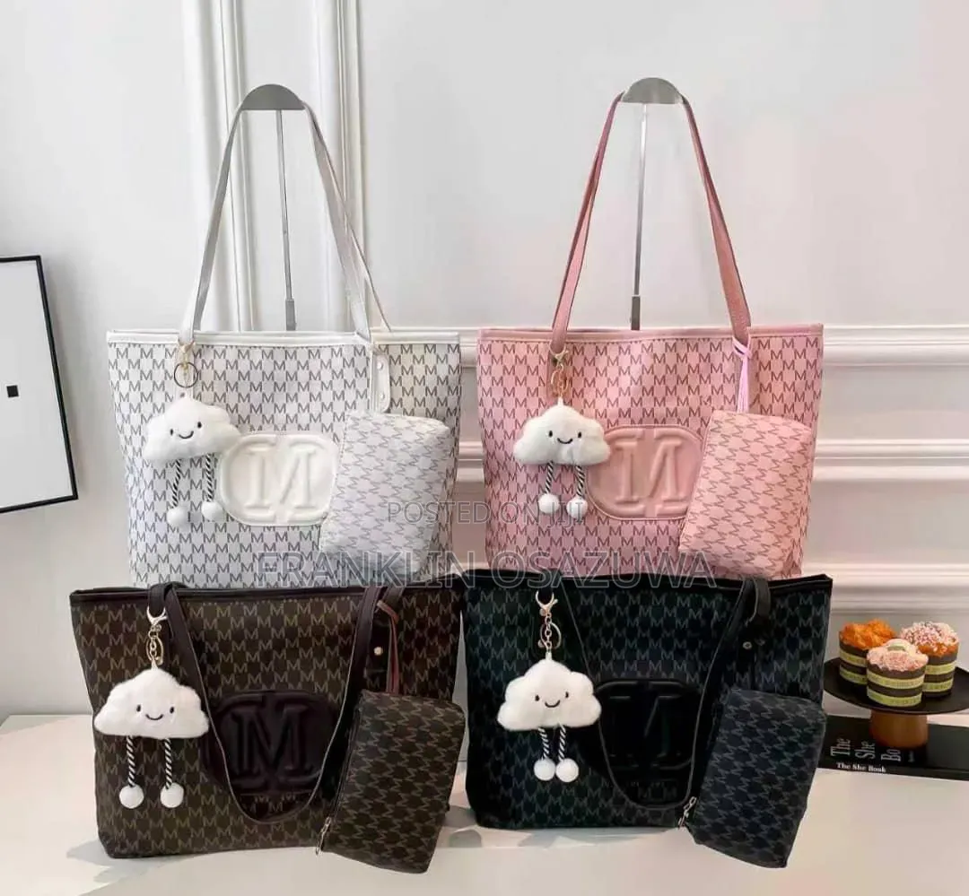Luxury Women's 3-in-1 Tote Handbag Set With Pouch Wallet
