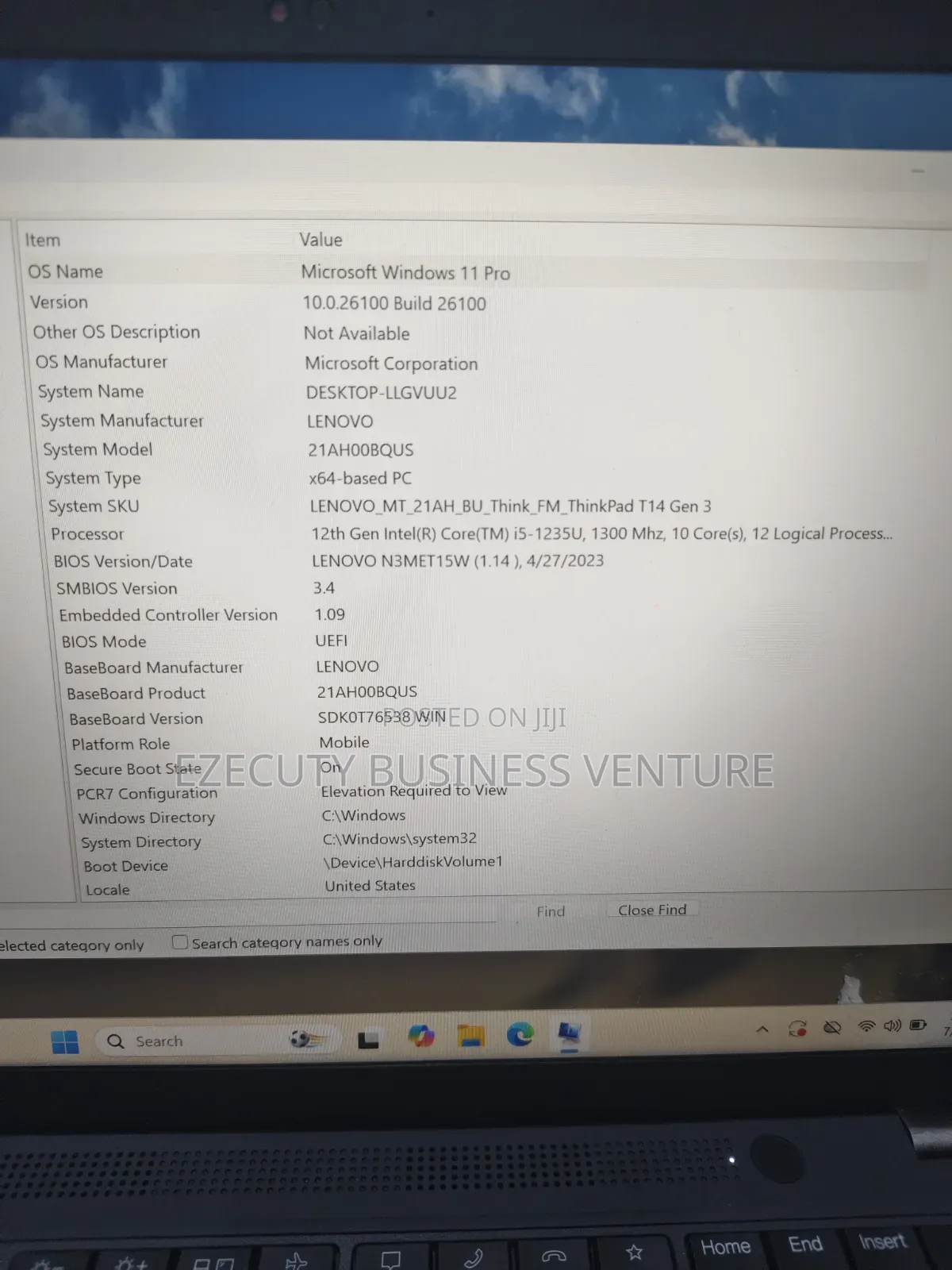 Laptop Lenovo ThinkPad T14 G3 16GB Intel Core i5 SSD 256GB