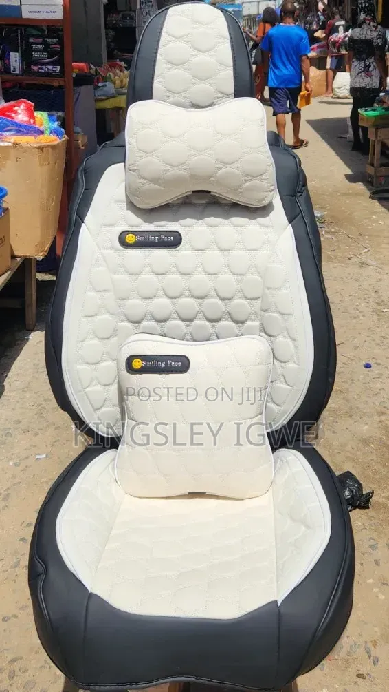 Car Leather Seat Cover Suitable for Car and SUV. Coffee Brown